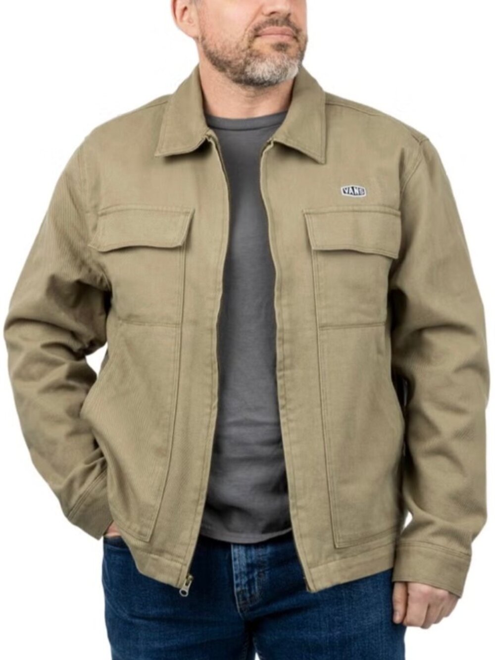 NWT Vans Men’s McAvoy Zip Utility Jacket - Tan/Khaki (Size M)